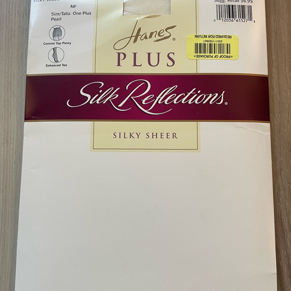 Vintage Hanes Plus Silky Sheer Pantyhose - Pearl